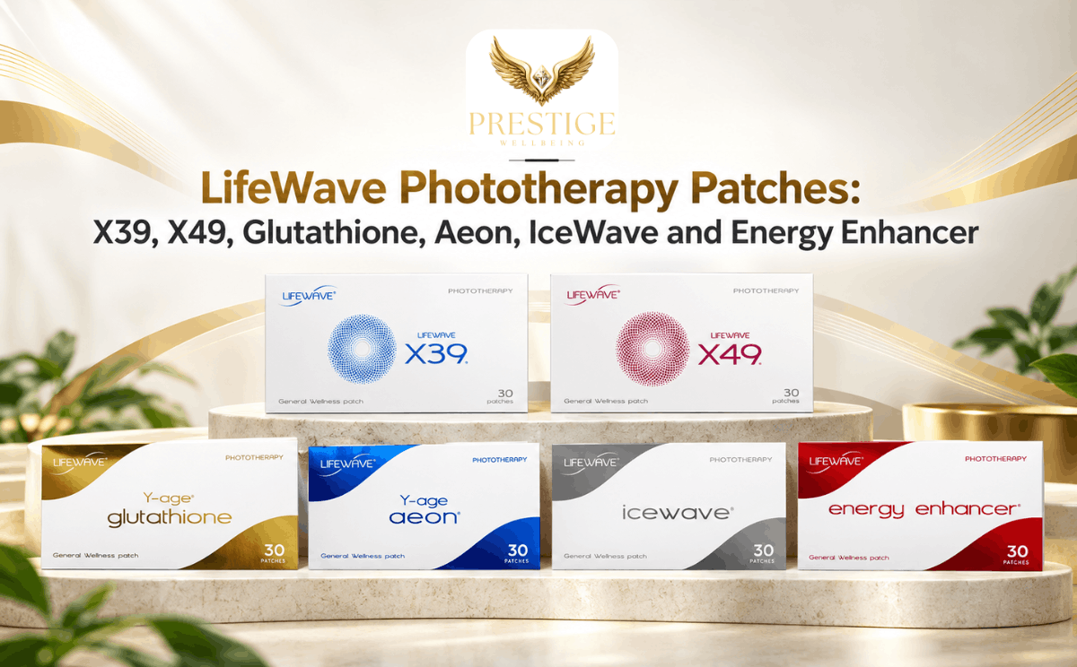 LifeWave phototherapy patches including X39, X49, Glutathione, Aeon, IceWave and Energy Enhancer